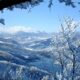 Vista della Diga di Mignano con la neve