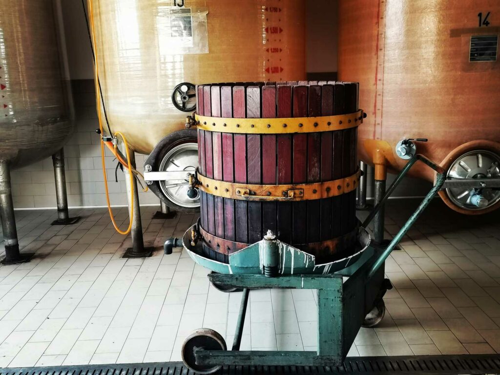 Torchio utilizzato per la produzione del Vin Santo di Vigoleno