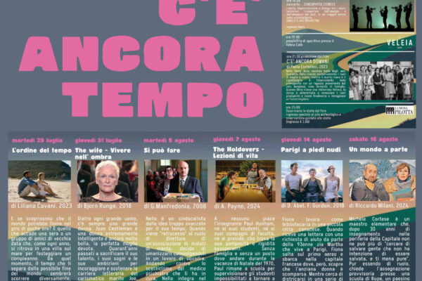 Veleia cinema 29 luglio - 16 agosto 2025