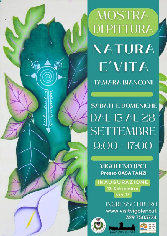 mostra personale di Tamara Branconi - Vigoleno - locandina