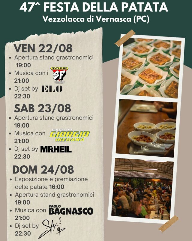 vezzolacca festa della patata alta Val d'Arda